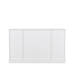 English Elm Buffet Modern Sideboard with Doors — White Storage Cabinet with Drawer, Adjustable Shelves, Coffee Bar Appeal W331S00161