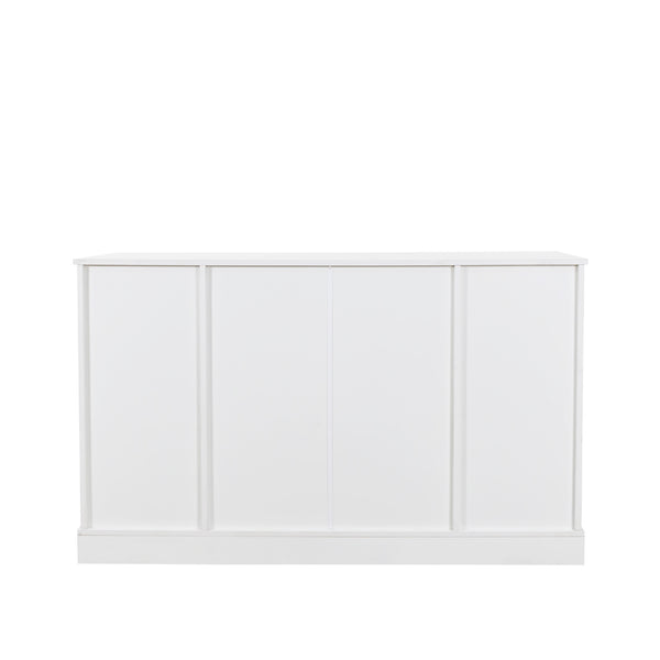 English Elm Buffet Modern Sideboard with Doors — White Storage Cabinet with Drawer, Adjustable Shelves, Coffee Bar Appeal W331S00161