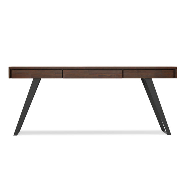English Elm Lowry Large Industrial Desk - Distressed Charcoal Brown, Solid Hardwood, Ample Workspace & Storage B136P158881