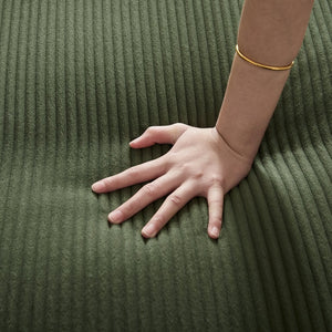 English Elm Large Modular Corduroy Sectional Sofa Configurable Seating for Family Living Rooms Army Green W3396S00056
