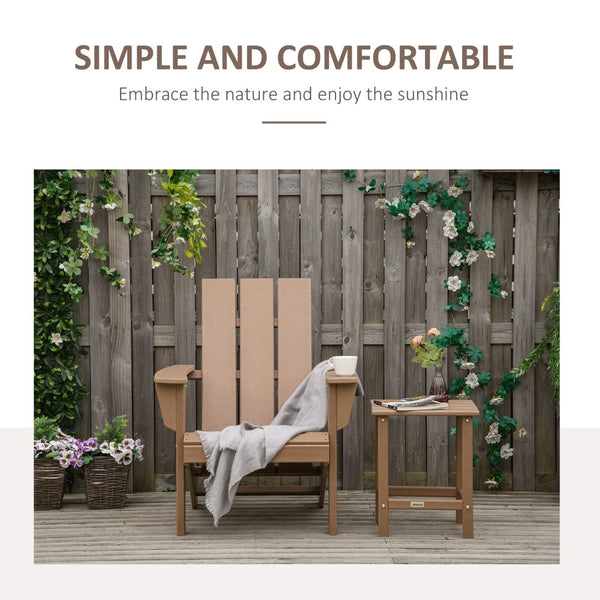 English Elm Outsunny Adirondack Chair For Patio & Garden, Eco-Friendly Hdpe, Weather Resistant, Comfort Design W2225P217580-GIGA