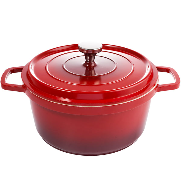 English Elm Lightweight 2.5 Qt Enameled Cast Aluminum Dutch Oven With Nonstick Finish - Ideal For Bread Baking! T3950P399486