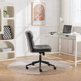 English Elm Bizerte Adjustable Swivel Criss-Cross Chair, Wide Seat/ Office Chair /Vanity Chair, Gray