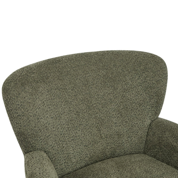 English Elm Christopher Knight Home® - Gerald Boucle Upholstered Club Chair with Tapered Birch Legs, Tonal Piping and Cozy Texture Black,Olive Green 32.25 L x 27.75 W x 20.75 H N776P243710S