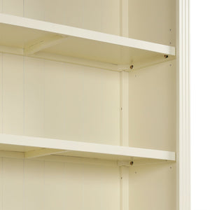 English Elm 83" 5-Tier Bookcase Suite with LED Light Strip, Adjustable Shelves, Cable Management & Solid Wood Frame Beige+yellow N751S246920A