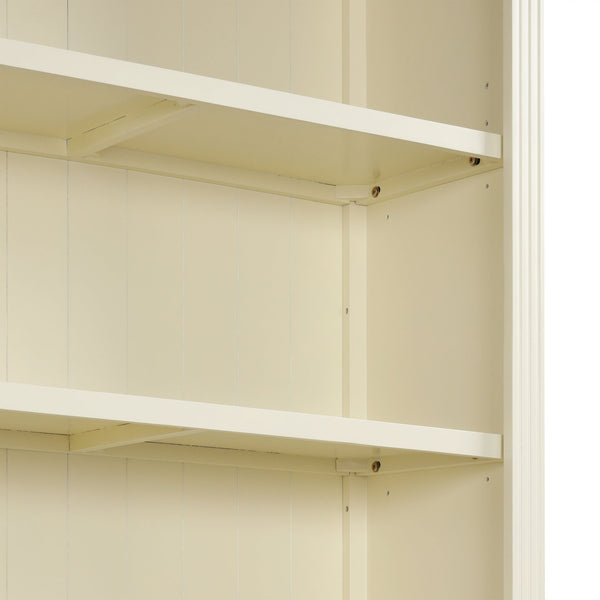 English Elm 83" 5-Tier Bookcase Suite with LED Light Strip, Adjustable Shelves, Cable Management & Solid Wood Frame Beige+yellow N751S246920A