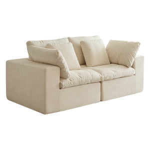 English Elm Modular Sectional Sofa - Versatile Sherpa Corduroy Couch With Space-Saving Design For Any Room W3622S00002
