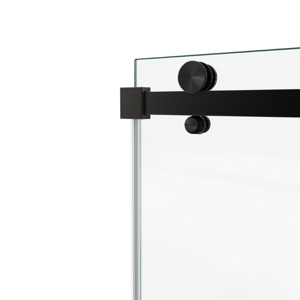English Elm 60*66"fixed Sliding Shower Door Clear Tempered Glass Stainless Steel Frameless Spa T3177P320609