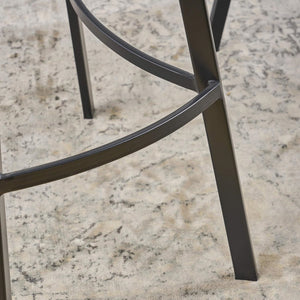 English Elm Christopher Knight Home® - Set of 2 Dax Faux Leather Barstool Brown with Faux Snakeskin Stitching, Cushioned Seat & Steel Legs 57582.00