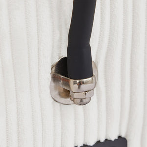 English Elm 41.7" Modern Single Sofa Couch With Movable Ottoman, Usb Ports, Hidden Storage & Cup Holders In Beige N719S001841A