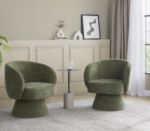 English Elm Swivel Accent Chair Silver Velvet Seat Gold X Pedestal Base Glam Living Room Green B202P471331