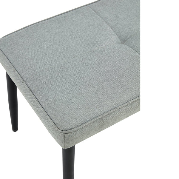 English Elm Tufted 51" Extra-Long Entryway Bench with Metal Legs, Upholstered Fabric Seat, 330lb Capacity Gray N752P186169G