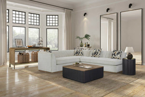 English Elm Channel Armless Loveseat Off White Upholstered — Dacron Wrapped Cushions, 1.8 Density Foam, Durable Upholstery B2699P238664