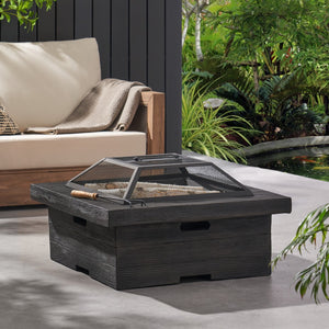 Christopher Knight Home® - Noble House - - Mgo 29" Square Wood Burning Fire Pit