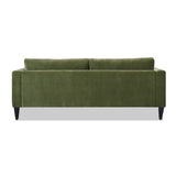 English Elm Nicholi 84" Mid-Century Modern Sofa, Olive Green Performance Velvet