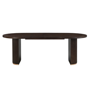 English Elm Christopher Knight Home® - Oval Dining Table Double Pedestal In Rich Espresso - Modern-Rustic Design For Family Gatherings N771P265584O_N771P265585O