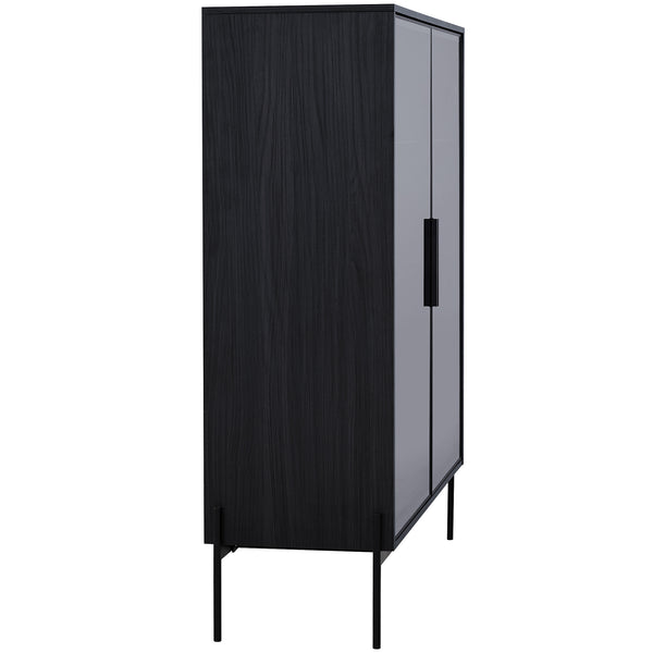English Elm 51.2'' Freestanding Display Cabinet With Led Lighting & Adjustable Shelves - Modern Storage Solution For Home & Office N845P261794B