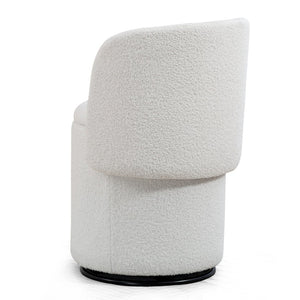 English Elm Stylish Barrel Swivel Accent Chair Upholstered Seat with Storage for Vanity or Dining W3248P424634