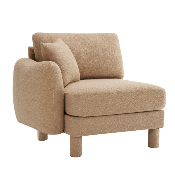 English Elm Lucas Boucle Three Seat Sofa Sculptural Curved Arms Mid-century Living Room Design W3041P337291