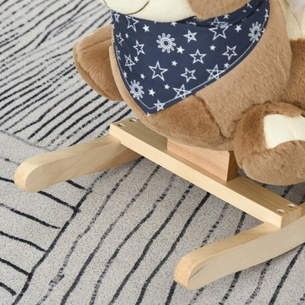 English Elm Qaba Giraffe Plush Toddler Rocking Ride on Toy with Sound and Safety Belt W2225P200498