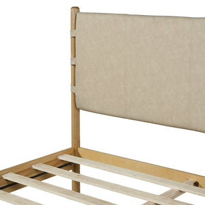 English Elm Christopher Knight Home® - Modern Queen Bed Frame Set with Two Nightstands – Sleek Wood Platform Bed, Headboard, Storage Drawers, Durable Veneer Finish, Stylish Bedroom Bundle Beige,Natural N770S498N38A39A