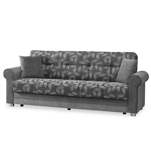 English Elm PrimeNest Grandera Collection Upholstered Convertible Sofabed with Storage, Chenille Upholstery, 74.8" Sleeper Grey Mix B030P286477