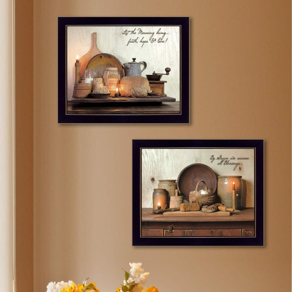 English Elm "by by Grace Collection Susan Boyer 2 Piece Framed Wall Art Set for Modern Interiors B06786995