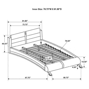 English Elm Caledonia White Upholstered King Sleigh Bed with Curved Headboard, Slatted Ventilation & Plush Comfort B062S00674