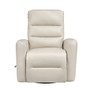 English Elm Glider Swivel Recliner Chair with Smooth Gliding Motion, Breathable Faux Leather, Luxurious Comfort and Space-Saving Design Beige 34 L x 31 W x 26.5 H B011P287699