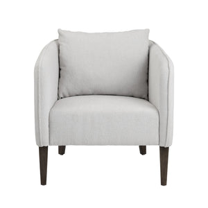 Crestview Collection Transitional Accent Chair - Elegant Grey Upholstery, Durable Rubberwood Frame, & Easy Assembly Gray Polyester Cvfzr6157