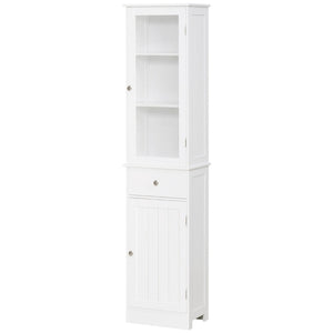 English Elm Living Room Barn Door Accent Cabinet Rustic Farmhouse Freestanding Narrow Storage Unit T3971P466329