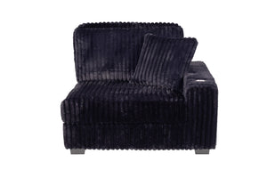 English Elm Contemporary Jumbo Corduroy Modular Chair with Built-in Cup Holder and Usb Port B011P435302
