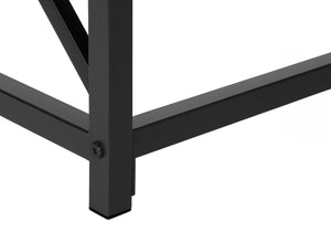 English Elm Accent Table Modern Entryway Console with Grey Laminate Top and Black Criss-Cross Metal Frame, 44" L taupe 47 L x 16 W x 6 H B2710P219327