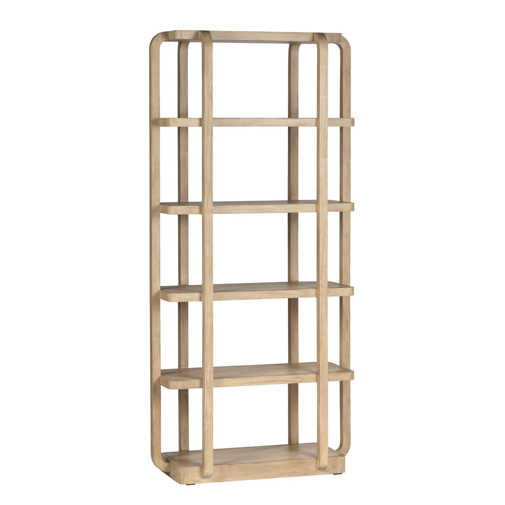 Crestview Collection Transitional Etagere Bookcase – Elegant Tan Wood Finish With 5 Fixed Shelves For Stylish Display Tan Solid Wood Cvfdr1232