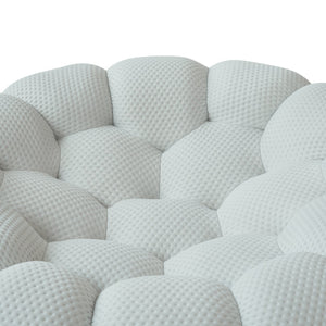English Elm Bubble Modular Armless Loveseat Sofa - Light Grey, Contemporary Design, Family-Friendly Comfort B341P320933