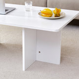 English Elm A Modern and Practical White Coffee Table. The Coffee Table Is Made Of Medium Density Fiberboard Material, Suitable For Living Room, Bedroom, and Study. Ct-2O