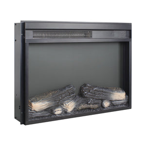 English Elm 23 Inch Electric Fireplace Insert Ultra Thin Led Log Flame Heater with Remote Timer W1769P345281