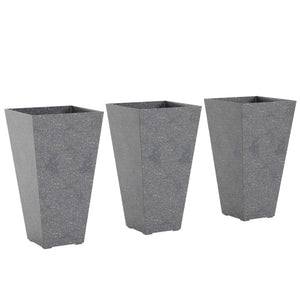 English Elm Tall Stackable Polypropylene Outdoor Planters Set of 2 Tapered Patio Flower Pots T3971P459673