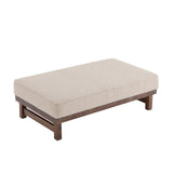 Christopher Knight Home® - Noble House - - Modern Boucle Cocktail Ottoman With Wood Frame