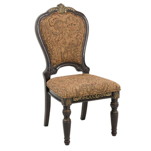 English Elm Traditional Russian Hill Armchairs Set of 2 with Gold Tipped Finish, Jacquard Upholstery, Elegant Dining Seating Cherry 45.5 L x 22 W x 14.75 H B011P321314