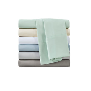 JLA Home Sleep Philosophy - Sheet Smart Cool Microfiber Sheet Set - Cooling, Moisture-Wicking, OEKO-TEX Certified Comfort for Hot Sleepers Aqua SHET20-973