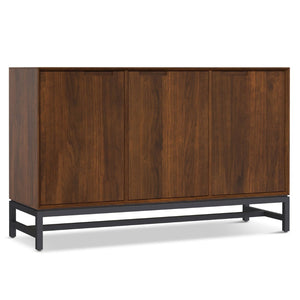 English Elm Banting Walnut Veneer Sideboard with Graphite Metal Frame for Dining or Living Room B136P439003