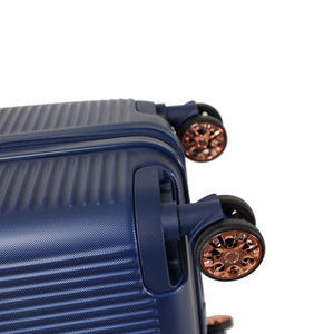 English Elm 4-piece Hard Shell Abs Spinner Luggage Set with Built-in Lock and Telescoping Handle Blue T3292P337811