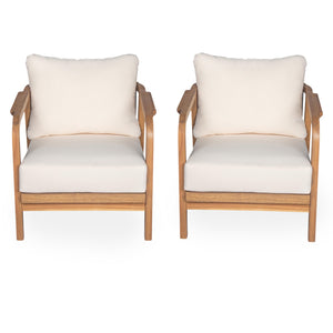 English Elm Christopher Knight Home® - [Set Of 2] 28" Comfortable Outdoor Lounge Chairs With Woven Backrest And Plush Cushions For Relaxation N767P255015T_2