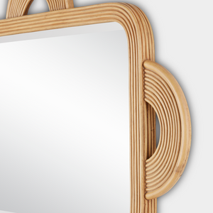 Santos Handmade Vintage Navy Rectangular Mirror with Beveled Edges for Stylish Home Decor