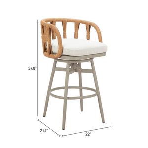 Zuo Modern Safal Swivel Barstool - Stylish Multicolor Design With Durable Fabric & Modern Hospitality Appeal Multicolor 100% Polyester,Aluminum,100% Polyethylene 704143-zuo-modern