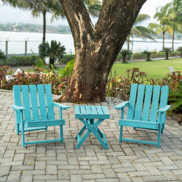 English Elm Seaview Recycled Hdpe Outdoor Folding Side Table Uv Resistant Patio Deck Use Turquoise B2745P409718