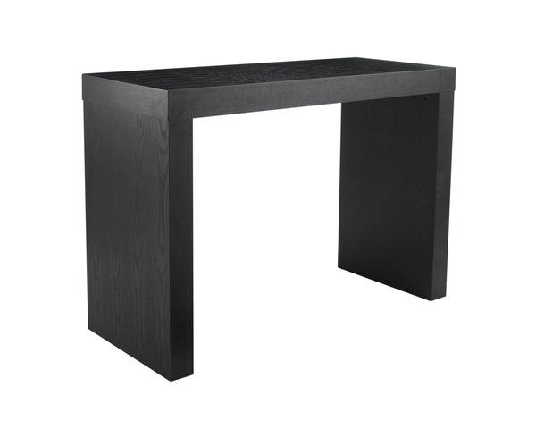 Sunpan Faro Urban Bar Table - Stylish Solid Ash Design with Room for Four Stools, Perfect for Any Space Black
