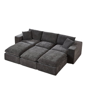 English Elm Modern Chenille Cloud Sofa – Stylish, Modular Comfort For Contemporary Living Rooms And Offices! W3396S00054
