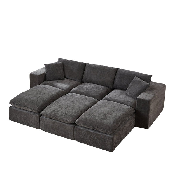 English Elm Modern Chenille Cloud Sofa – Stylish, Modular Comfort For Contemporary Living Rooms And Offices! W3396S00054